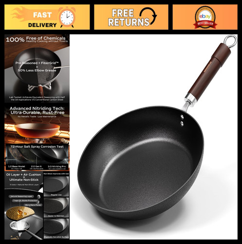 Pre seasoned carbon steel - 11",